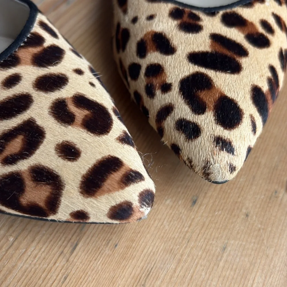 Marc Fisher Brown and Black Cow Fur Flats Sleek Pointed-Toe Loafers Size 7.5 EUC - Picture 8 of 11